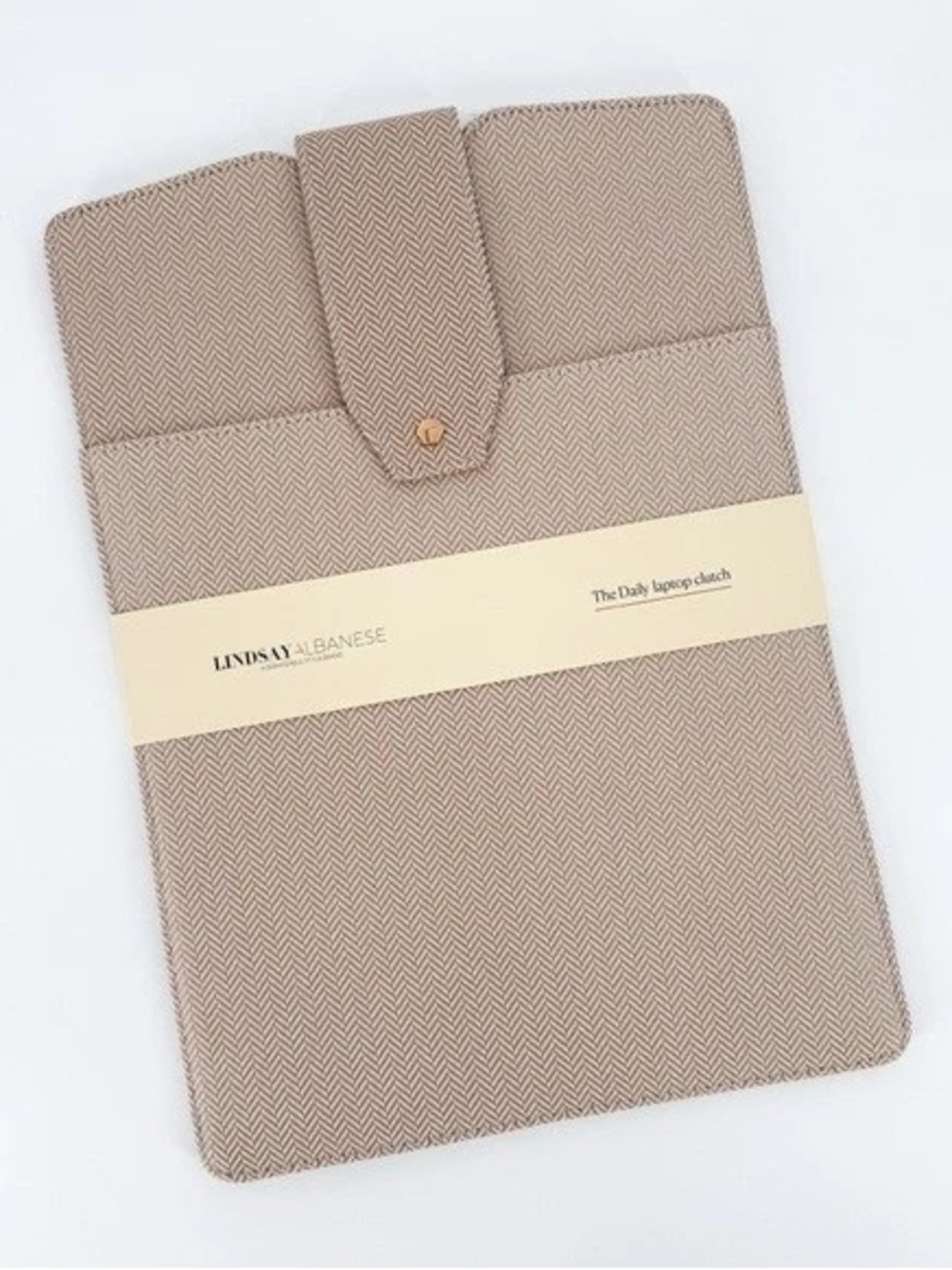 Lindsay Albanese NEW Herringbine Laptop Computer Clutch Case Sleeve
